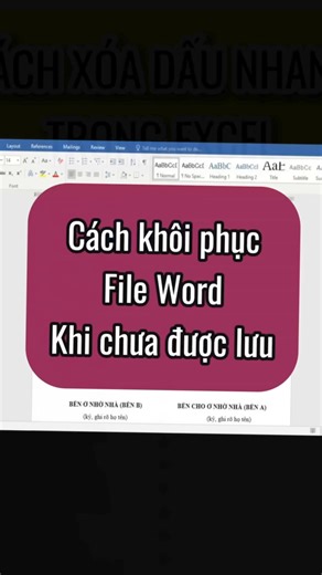 287K views · 1.9K reactions | Lấy lại file chưa lưu nhanh nè #Excel #word #tinhocvanphong #tinhoc | Tin học độc lạ | Facebook