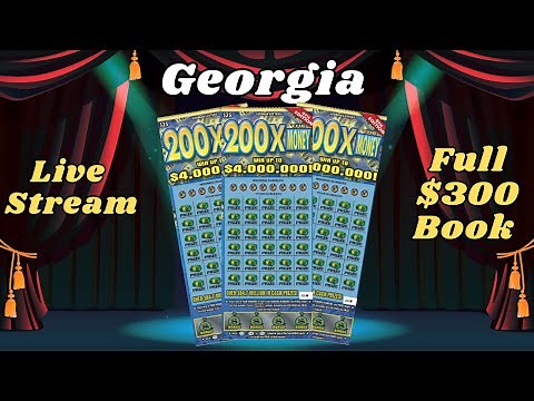 SCRATCHING LIVE A FULL BOOK of Newest Georgia $25 Ticket