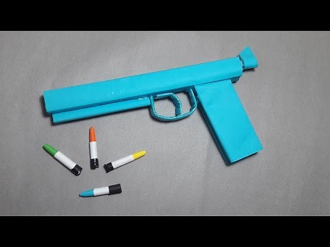 | DIY | How to make a paper'' Ghost Gun'' that shoots paper bullets-Toy WEAPONS By Dr. Origami