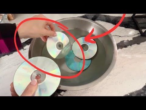 Dip an old CD in water (BRILLIANT!)
