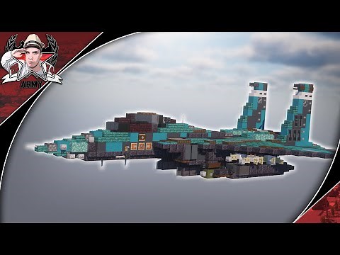 Minecraft: Modern F-15EX "Eagle II" | Multirole Strike Fighter Tutorial (In-Flight + Landed Version)