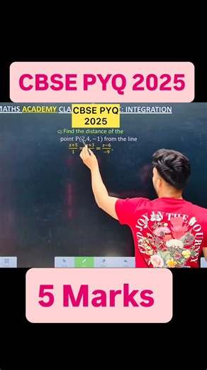 Shivang Gupta | Cbse pyq 2025 three dimensional geometry class 12 class 12 Q) Find the distance of the point P(2,4,−1) from the line... | Instagram