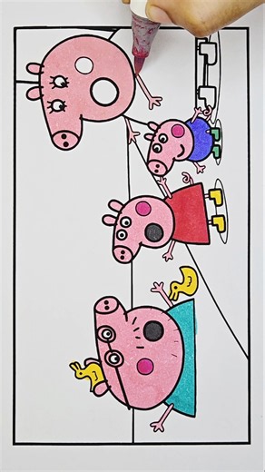 Peppa Pig Drawing and Coloring Pages, 843 #drawing #peppapig #peppapigcoloring #peppapigdrawing