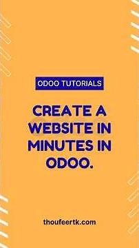 Create a website in minutes in Odoo. #odoosoftware #Odoowebsite #odooaccounting #odoo