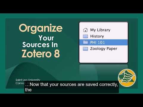 Zotero 8 : Organizing Folders