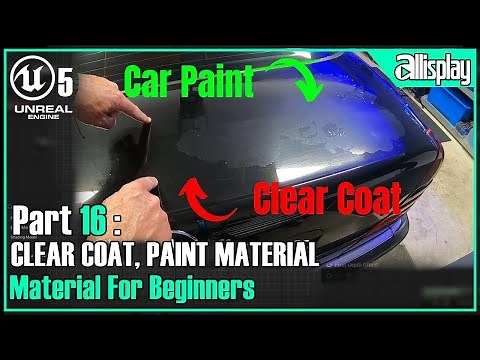 Materials for beginners in Unreal Engine5- 16 Clear Coat, Paint material