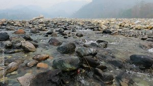 Sunrise view of Jayanti river at Buxa Tiger Reserve