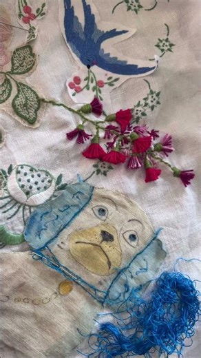 Early morning embroidery. Studio shop open today! #embroidery #mountvicandme #bluemountains #craft