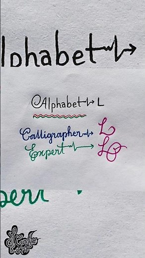 How to write stylish in calligraphy | L Alphabet | Cursive handwriting style