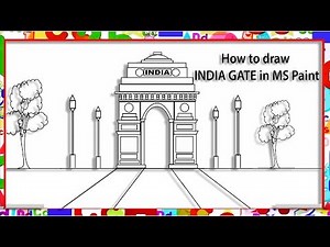 How to draw INDIA GATE in MS Paint