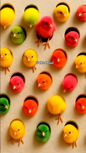 WOW! Colourful Chick Melt Your Heart 🐥🌈 Cutest Baby Chicks Ever #birds #adorablechicks #chicks