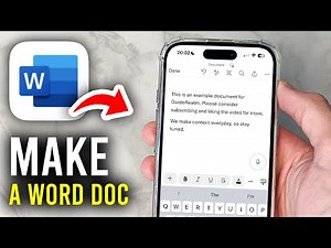 How To Make Word Document In Mobile - Step By Step