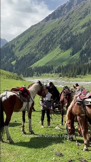 Horseback riding tours in Kyrgyzstan. #travel #mountains #horseriding #nature