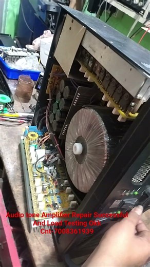 Audio tone Amplifier Repair Successful And Load Testing Okk #dj