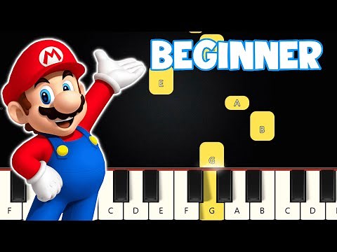 Super Mario Theme | Beginner Piano Tutorial | Easy Piano