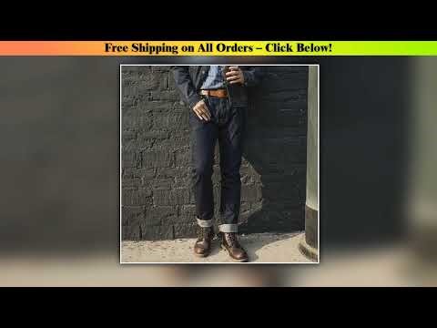 Red Tornado 12oz Slim Straight Jeans Rinsed Spring Men's Red Selvedge Denim Pants GT-0003