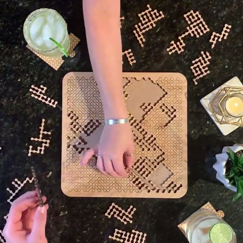 Mind Bending Wooden Jigsaw Puzzle | Aztec Labyrinth | Expert Level Difficult Puzzles for Adults | 100 Pieces | 11.3" x 11.3”