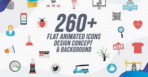 Flat Animated Icons Pack / Design concepts and backgrounds