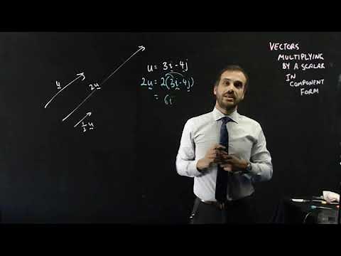 Vectors multiplying by a scalar in component form