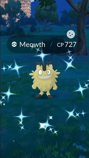 When I caught shiny Meowth in Pokemon go #shinypokemon #pokemongo#shorts