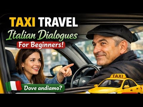 Taxi Travel Italian Dialogues for Beginners (A1-A2) | Learn Italian in a Taxi Conversation