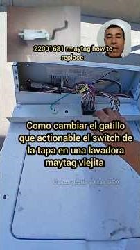 como cambear gatillo switch de lavadora maytag. how to replace maytag 22001881 trigger switch?