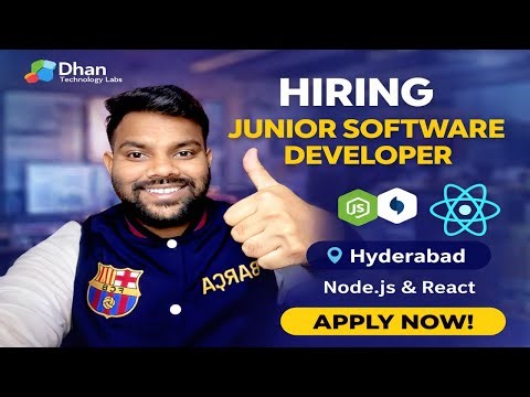 Junior Software Developer Hiring in Hyderabad | Node.js & React Jobs for Freshers