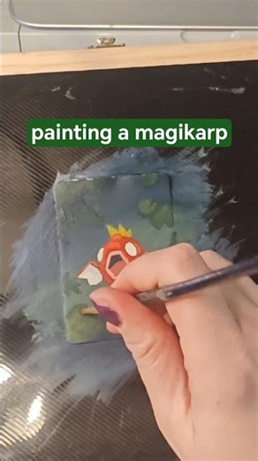 Painting a magikarp | Pokémon fan art