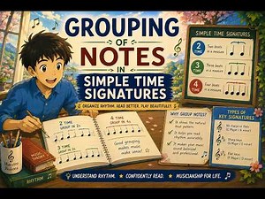 Grouping of notes made simple. read rhythm instantly (beginner music theory)