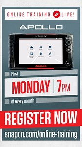 13 shares | Learn how to get the most out of your diagnostic tool with Apollo online training. Register now to book your Free session with a Diagnostic Platform Specialist. https://bit.ly/3fQkwAD | Snap-on Tools | Facebook