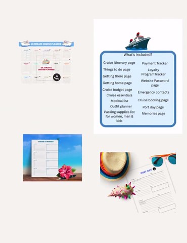 Cruise Travel Planner | Packing List & Itinerary Organizer | First Time Cruise Checklist I Vacation Budget Sheet, Payment Tracker - Etsy