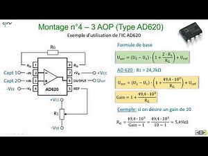 ELAN - AOP Amplificateur d'instrumentation (partie 4 - montage du type AD620)