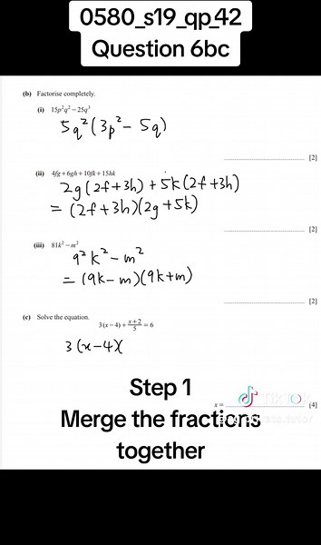 Cambridge IGCSE Maths Revision: Algebra and Equations