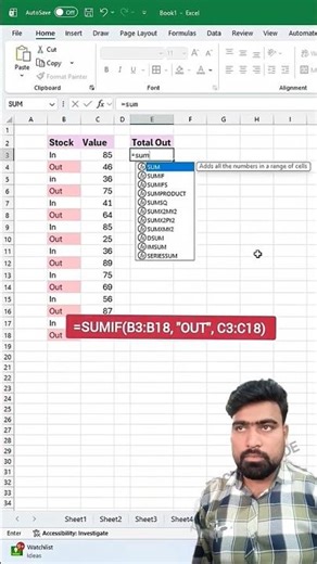 👉 Master SUMIF Formula in Excel #rkstudio8626 #shorts