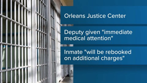 Inmate assaults deputy inside jail, Orleans Parish Sheriff's Office says