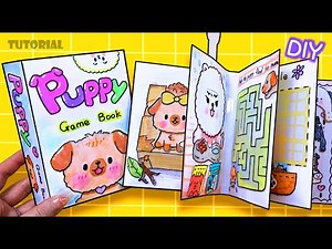 (Tutorial)🐶Puppy Squishy Game Book DIY #gamebook #paperdiy