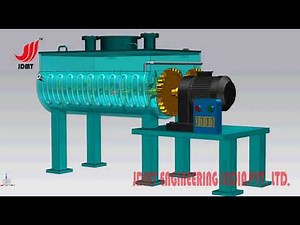 Twin Shaft Paddle Mixer Animation
