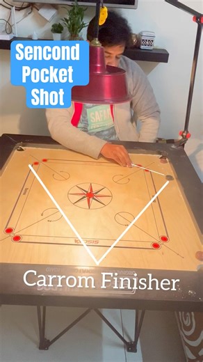 SIMPLE CARROM SHOT ll SECOND POCKET SHOT ll CARROM TUTORIAL ll #carrom #carromfinisher