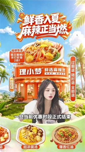 理小梦夏日钜惠来袭！40元代金券畅吃快餐，爱吃快餐的宝子别错过，赶紧下单！#麻辣烫 #代金券 #夏日钜惠 #理小梦麻辣烫 #石牌店