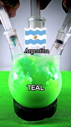 “Argentina Flag Colors Mix in Slow Motion 🇦🇷 | Ultra Satisfying Liquid Swirl”