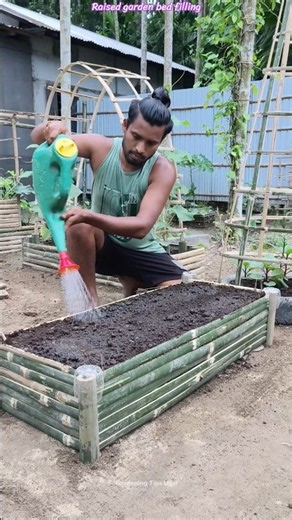 🚀🌱 Perfect Raised Bed Setup! | Step-by-Step Layering for Better Plant Growth #shorts #gardeningtips