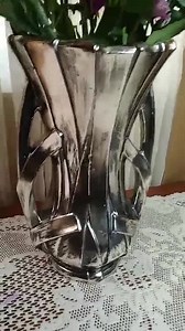 1960s Mccoy Pottery Aqua Line Strap Vase in Antiqued Silver ONE RARE VASE (inv 550} - Etsy