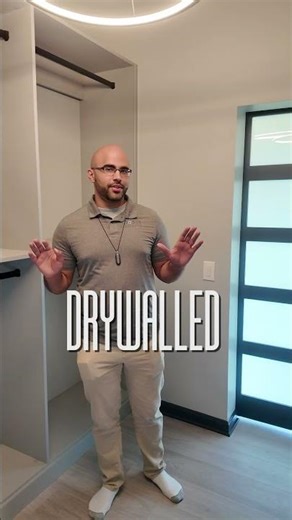 We framed and drywalled this walk-in closet & partnered with the Container Store