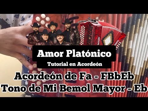 Amor Platónico | Tutorial con Adornos | Acordeon de Fa | Los Tucanes de Tijuana | EdwinJG