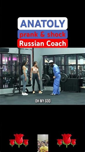 ANATOLY prank and shock Russian Coach in the gym🔥 #anatoly #deadlift #coach #girl