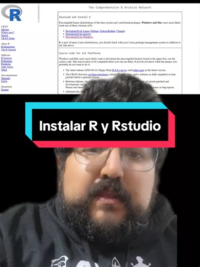 Instalar R y Rstudio #salud #R #Rstudio #ciencia #psicologia