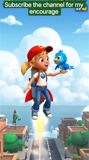 Subway surfers the girl flying on the sky with bird #shortvideo #youtubeshorts #ytshorts