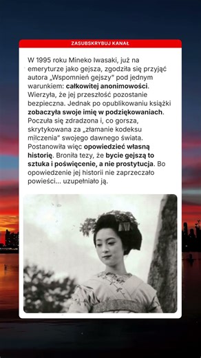 Mineko Iwasaki opowiada historię gejszy