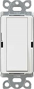 Lutron Claro 15 Amp Single-Pole Paddle Switch, CA-1PS-WH, White