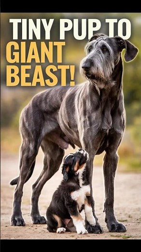 🐶 From Tiny Pup to Majestic Giant!: Irish Wolfhound Transformation 🐾